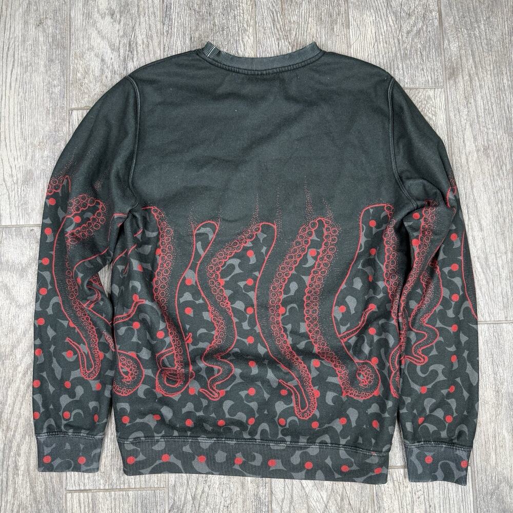 OCTOPUS Brand Crewneck Blurred Vision Long Sleeve Mens Size Medium Made In Italy - Picture 4 of 5